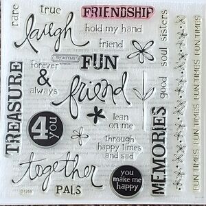 MyAcrylix Clear Stamps - Black and Pink
